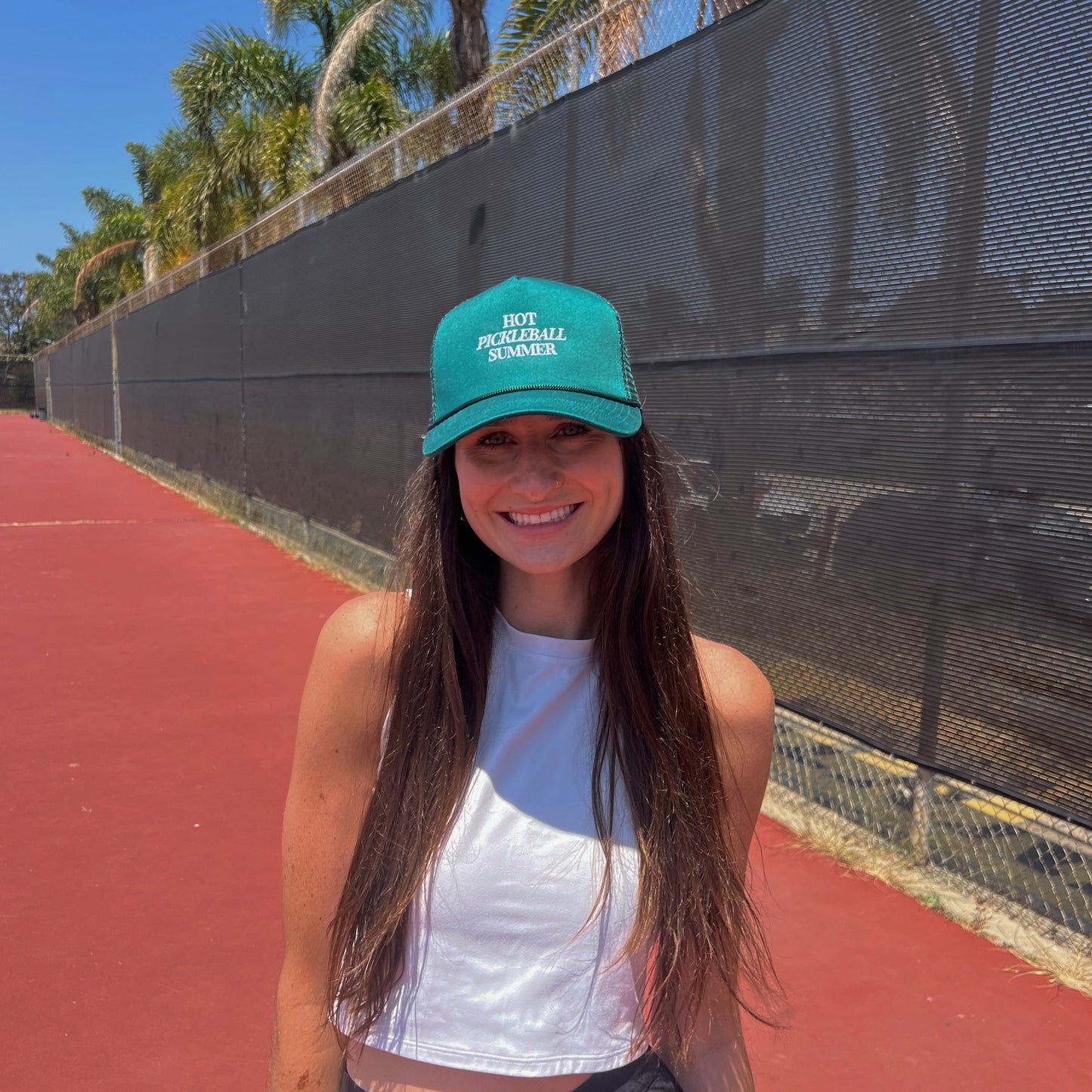 hot pickleball summer trucker hat